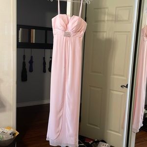 Pink floor length gown
